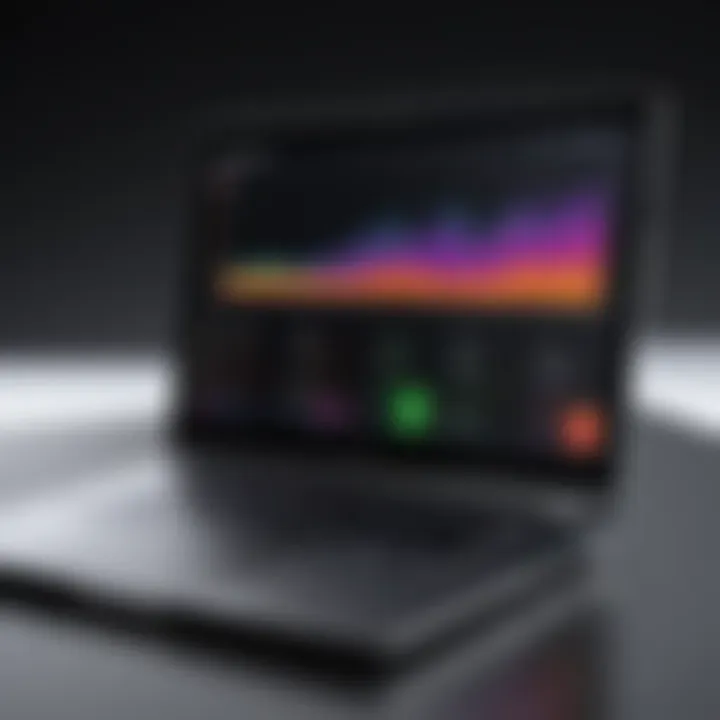 A comparison chart illustrating the performance metrics of various 13 inch laptops with discrete graphics