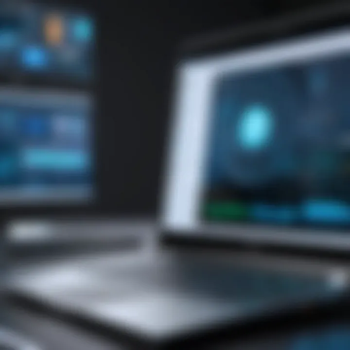 A professional setting where a 13 inch laptop with discrete graphics is in use for high-performance tasks