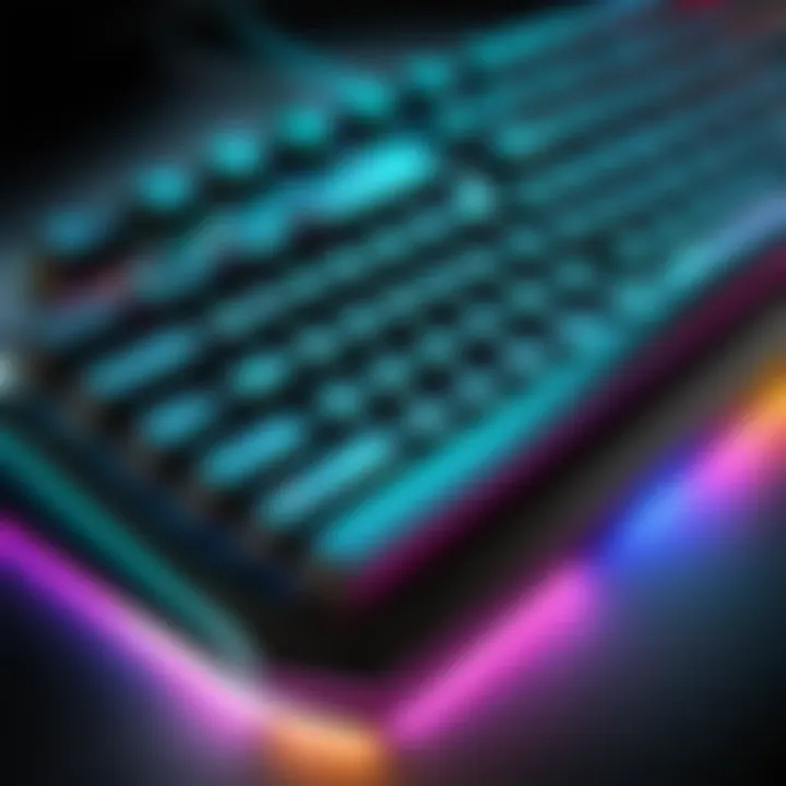 Alienware keyboard highlighting customizable RGB lighting features