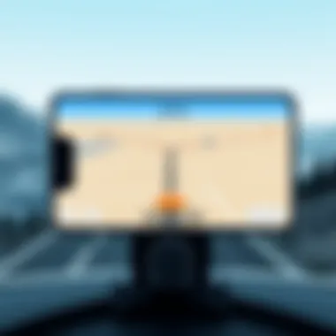 Screen showcasing GPS application integration with Android interface