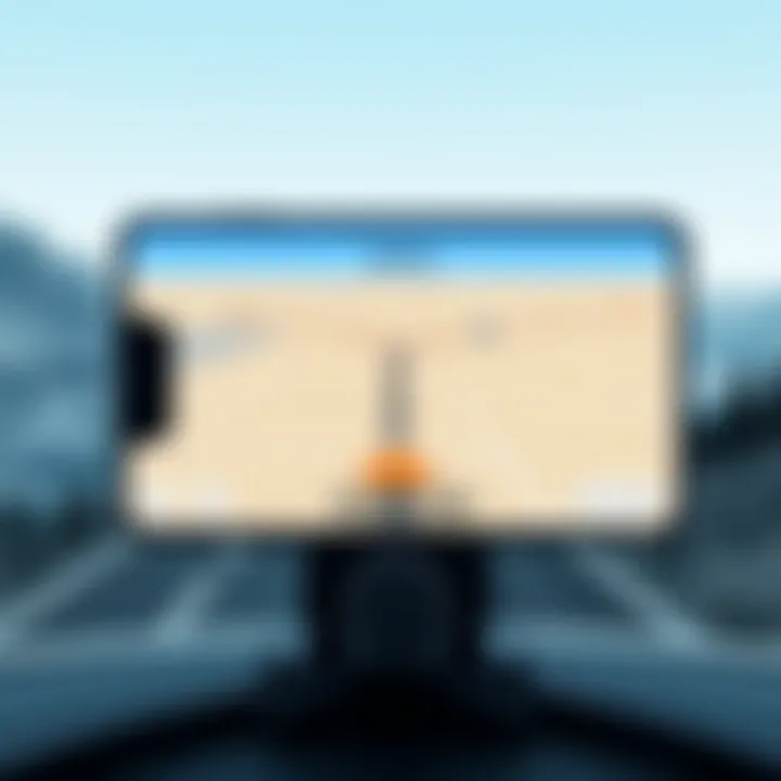 Screen showcasing GPS application integration with Android interface