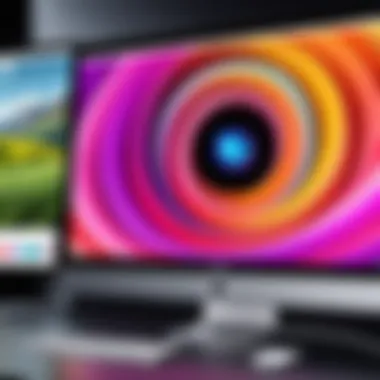 Vibrant Color Accuracy of Apple LG UltraFine Display Close-up of the display's vibrant color accuracy and resolution capabilities