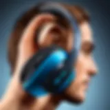 Bluetooth on-ear headset showcasing ergonomic design