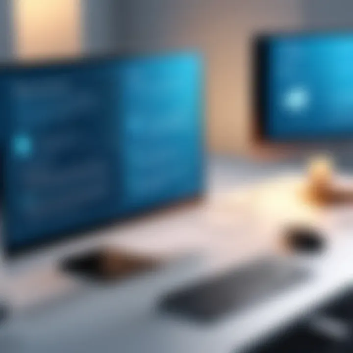A digital classroom setting showcasing online learning platforms