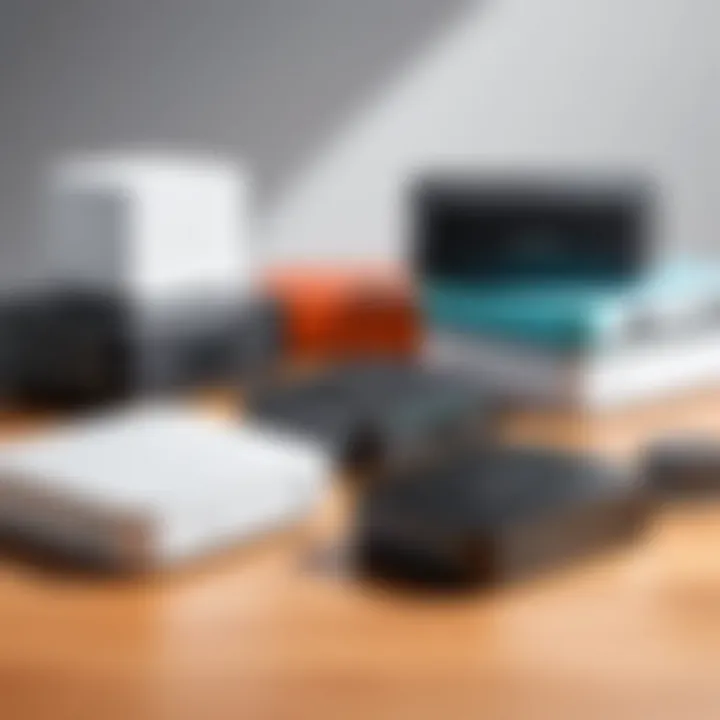 Various Chromebox models lined up to highlight diversity in options.