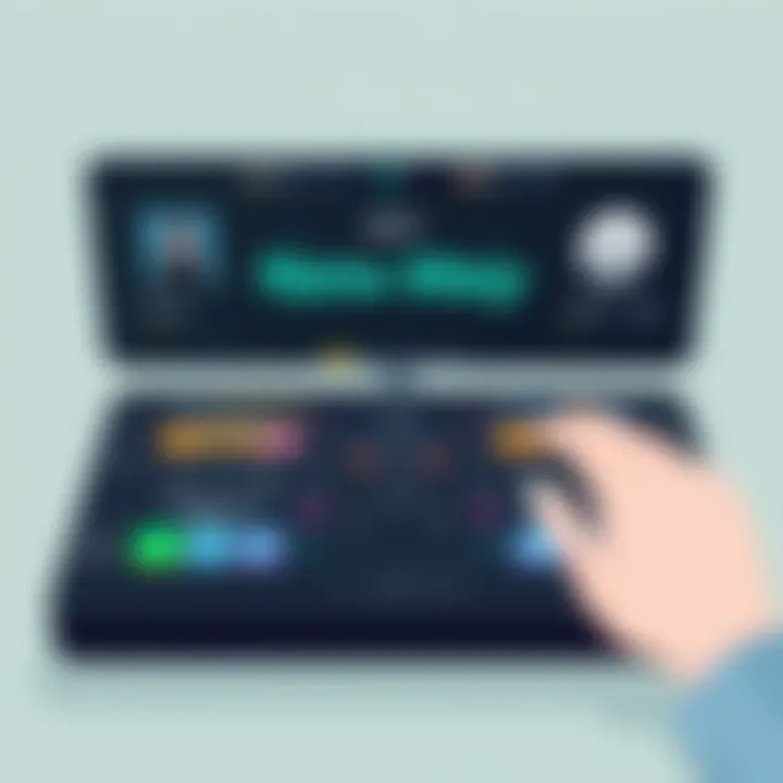 User interface of djay Pro showcasing advanced features