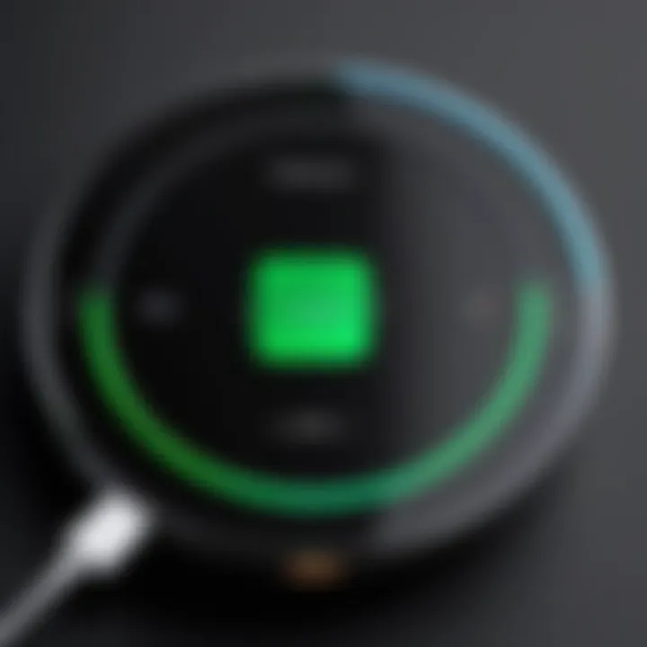 A user-friendly interface on a fast wireless charger for convenience.