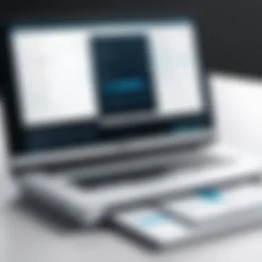 Navigating the Modern Fax Software Interface Modern fax software interface on a laptop