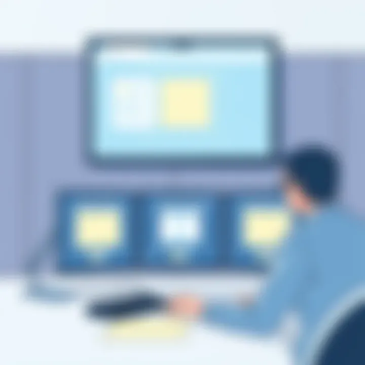 Illustration of practical applications of screen mirroring in a professional setting