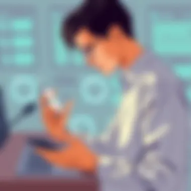 User Interaction with Google Voice Technology User interacting with Google Voice technology