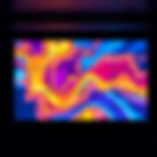 High-resolution LED video wall displaying vibrant graphics