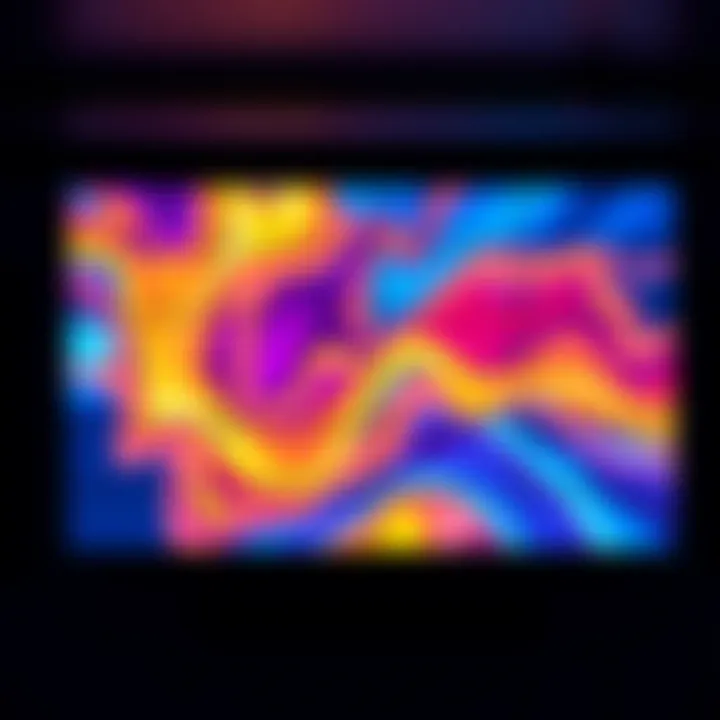 High-resolution LED video wall displaying vibrant graphics