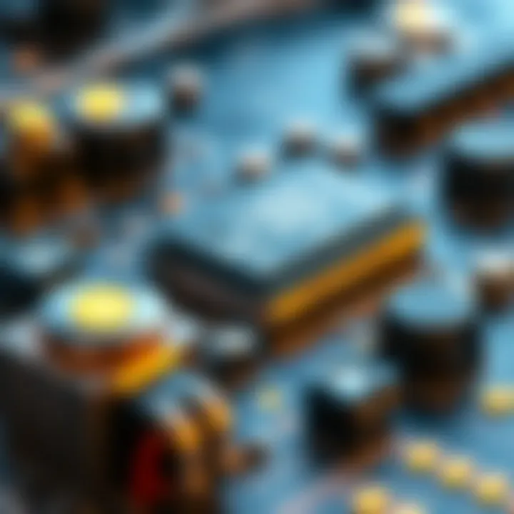 Close-up view of LED technology components and circuitry