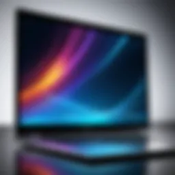Glossy laptop screen reflecting ambient light