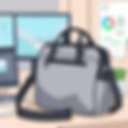 A stylish lightweight laptop bag on a desk