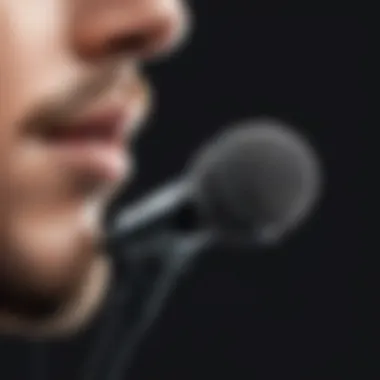 Lavalier Microphone for Seamless Mobility Lavalier microphone attached to a user while using an iPad Pro