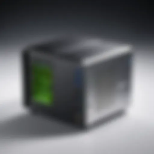 A sleek dual-bay NAS device showcasing its modern design