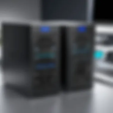 A professional workspace utilizing a dual-bay NAS setup