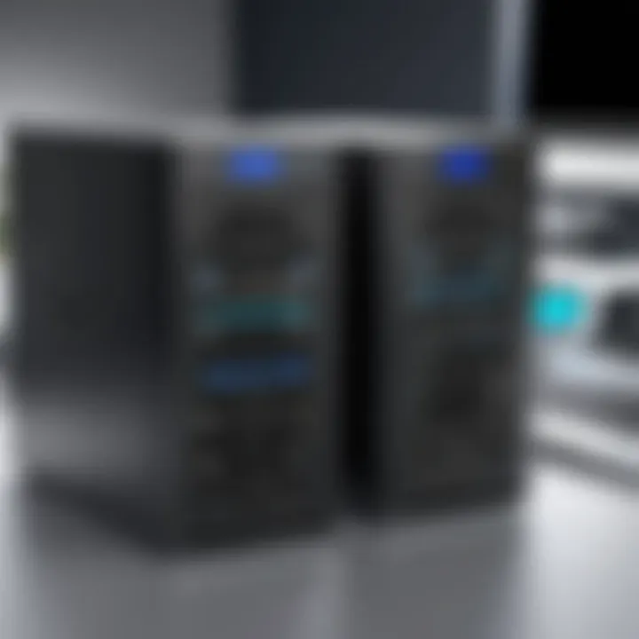 A professional workspace utilizing a dual-bay NAS setup