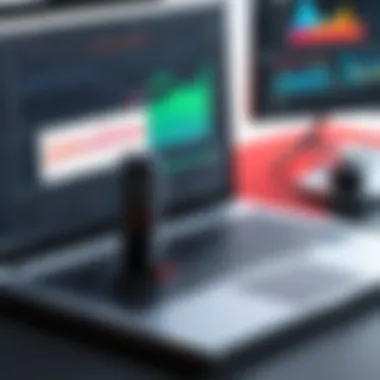 Technical analysis of voice recorder functionalities presented on a laptop.