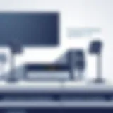 Modern powered stereo speaker setup