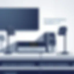 Modern powered stereo speaker setup