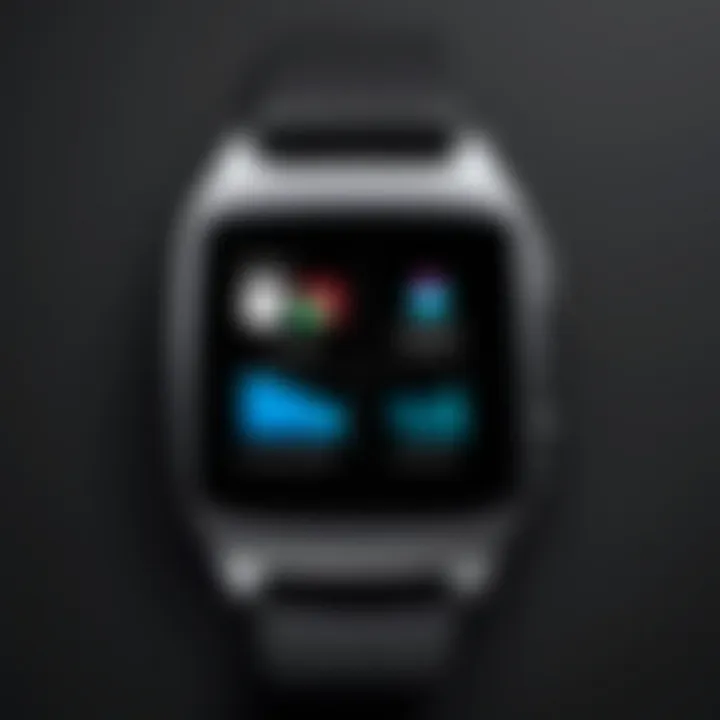 Close-up of health monitoring features on the Samsung Smart Watch