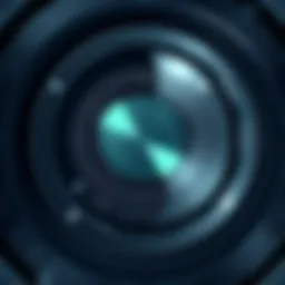 Close-up view of the Sony G Master telephoto lens showcasing its intricate design and build quality