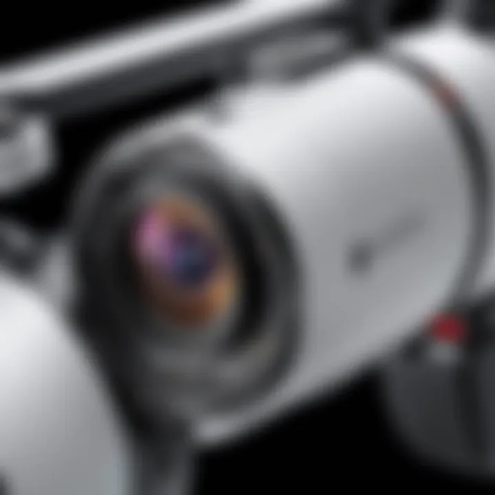 Close-up view of the Anafi USA's camera system