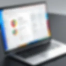 A sleek laptop displaying various Chrome extensions