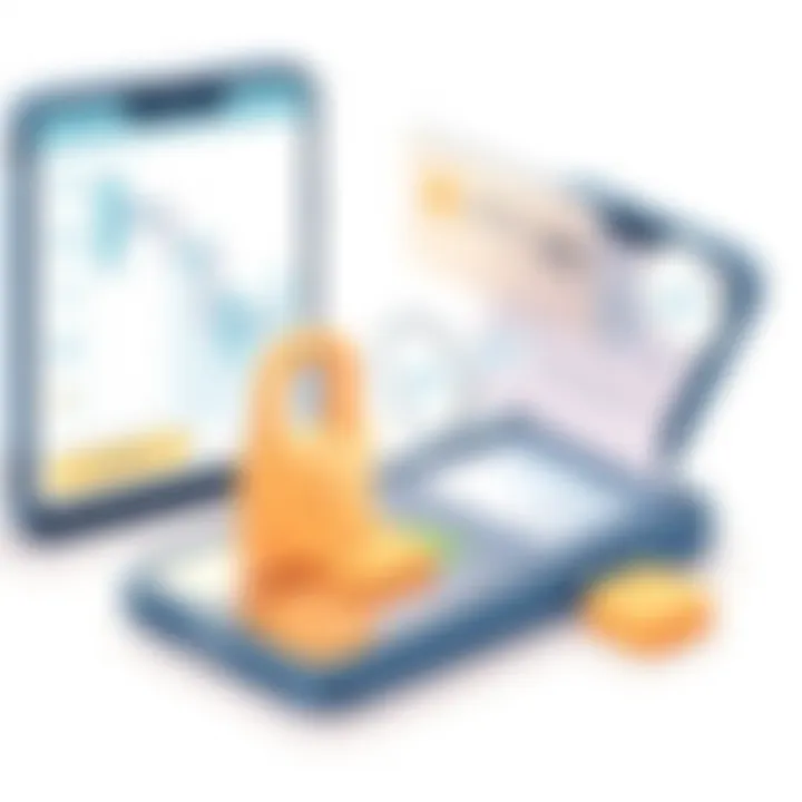 Secure payment process illustration for mobile transactions