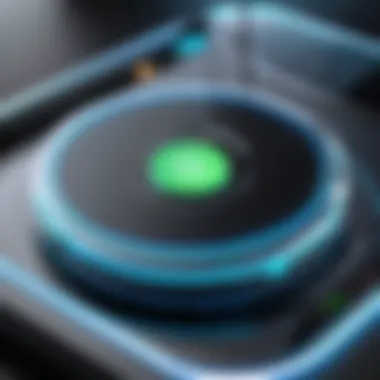 Close-up of advanced wireless charging technology