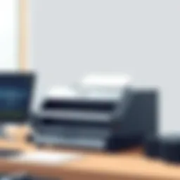 Sleek Brother laminating machine on a professional desk