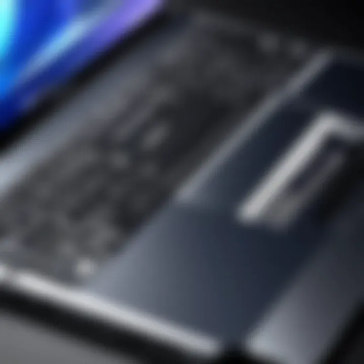 Close-up of Galaxy Book's hardware specifications