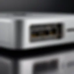 Close-up of Mac Mini ports