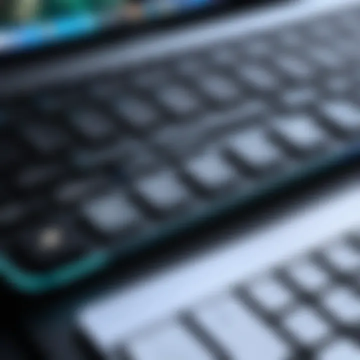 Close-up of a MacBook keyboard with a to-do list app open