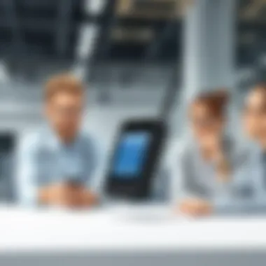 VZW Jetpack in Business Use Business professionals utilizing VZW Jetpack in a modern office