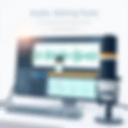 Software interface showcasing audio editing tools