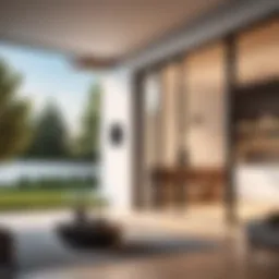 Wireless security camera installed in a modern home