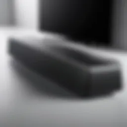 Sleek design of a modern wireless soundbar