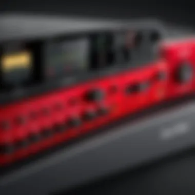 Focusrite Scarlett Solo displayed alongside other audio interfaces for comparison