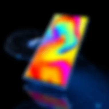 Vibrant Screen of Galaxy Note 20 Galaxy Note 20 displaying its vibrant screen and user interface