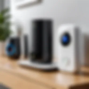 Modern Home Security with Google Compatible Alarm Systems A sophisticated Google compatible alarm system in a modern home setting