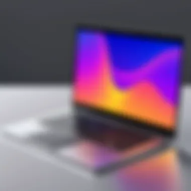 Modern Laptop Design A sleek laptop showcasing modern design and portability