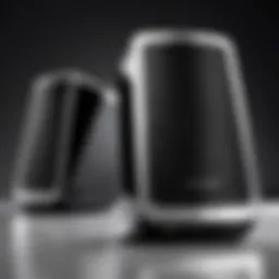 Sleek design of Harman Kardon laptop speakers showcasing modern aesthetics