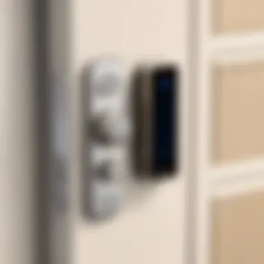 Seamless Integration of Honeywell Lock in Modern Architecture Honeywell electronic door lock installed on a modern door