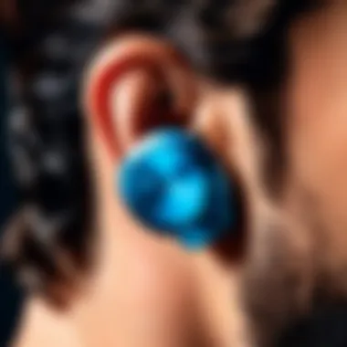 Close-up of high-fidelity audio performance in Bluetooth earpieces