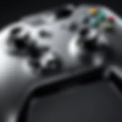 Close-up of the Xbox One controller showcasing its ergonomic design