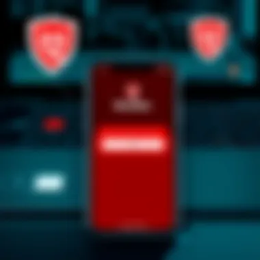 McAfee Installation Interface on iPhone Screenshot of McAfee installation interface on iPhone