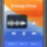 User interface showcasing sound clip integration on iPhone